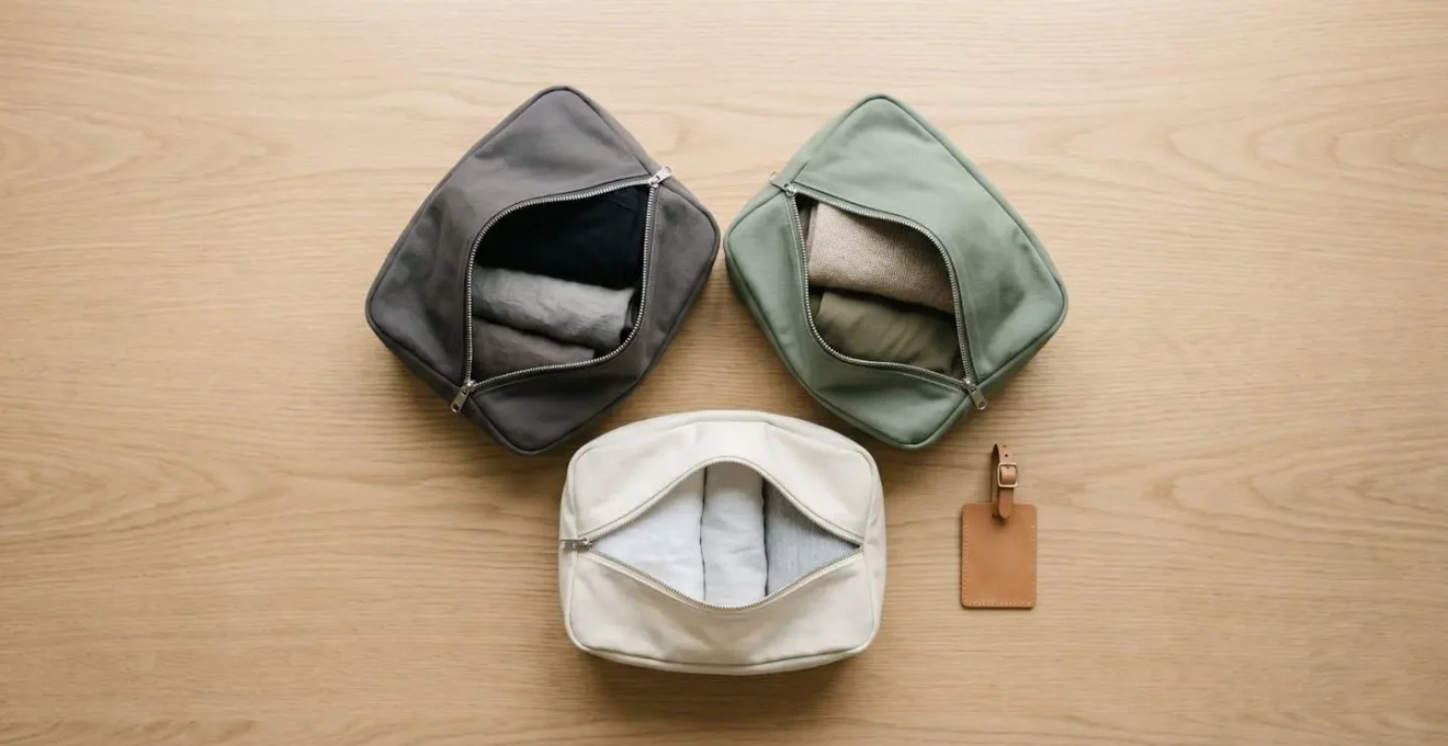 A modular packing system with labeled cubes for different birth scenarios shows an organised approach.