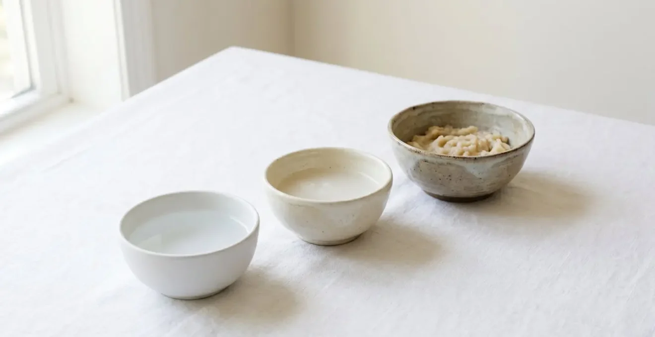 Minimalist environmental composition showing natural organic elements representing digestive system maturation and readiness