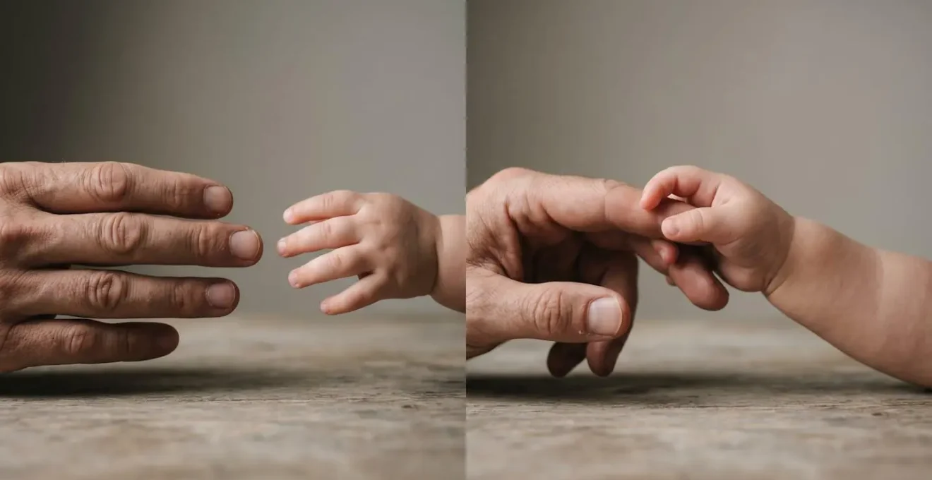 Visual metaphor showing the rupture and repair cycle in parent-infant attachment